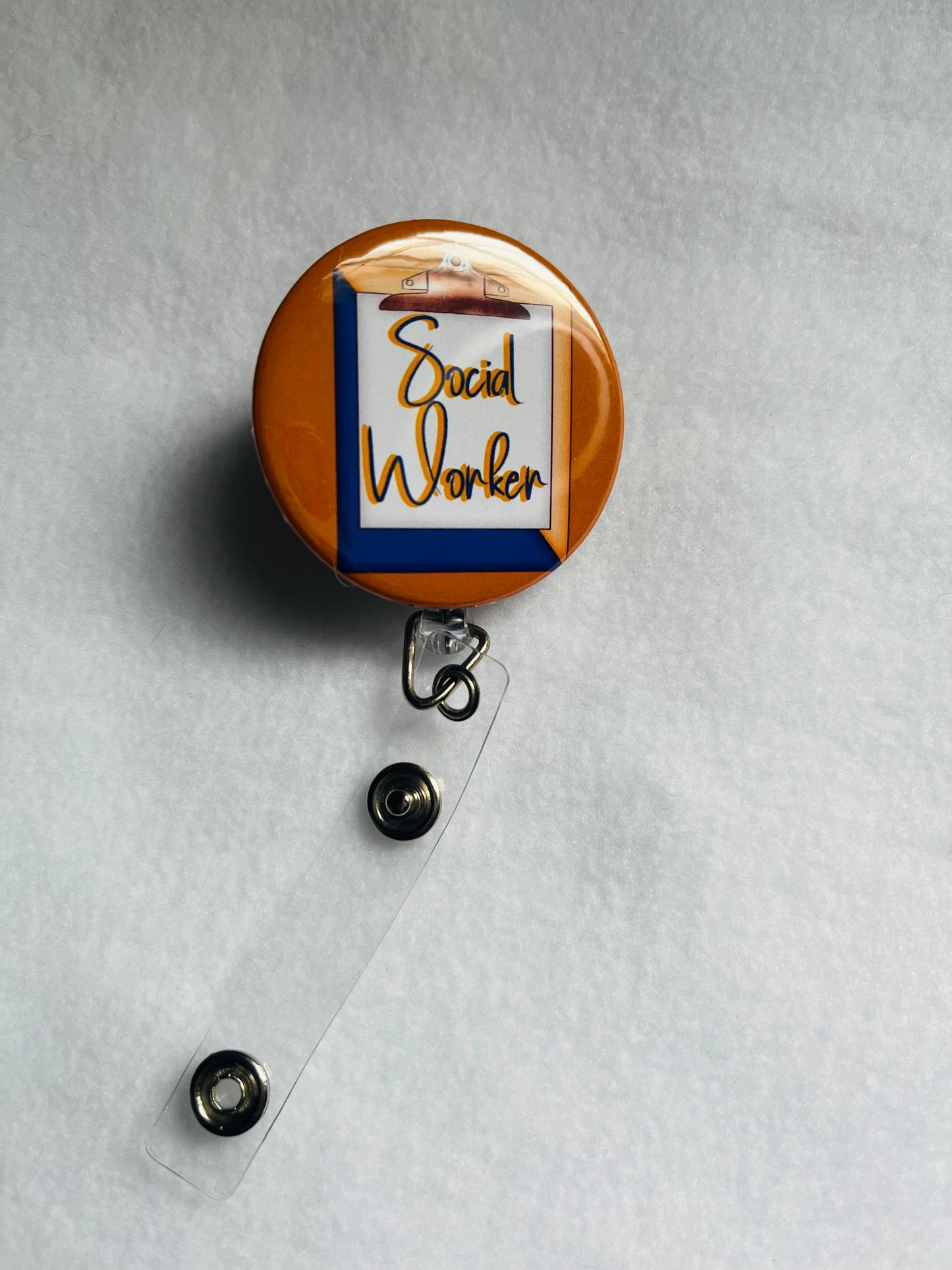 Social worker badge reel