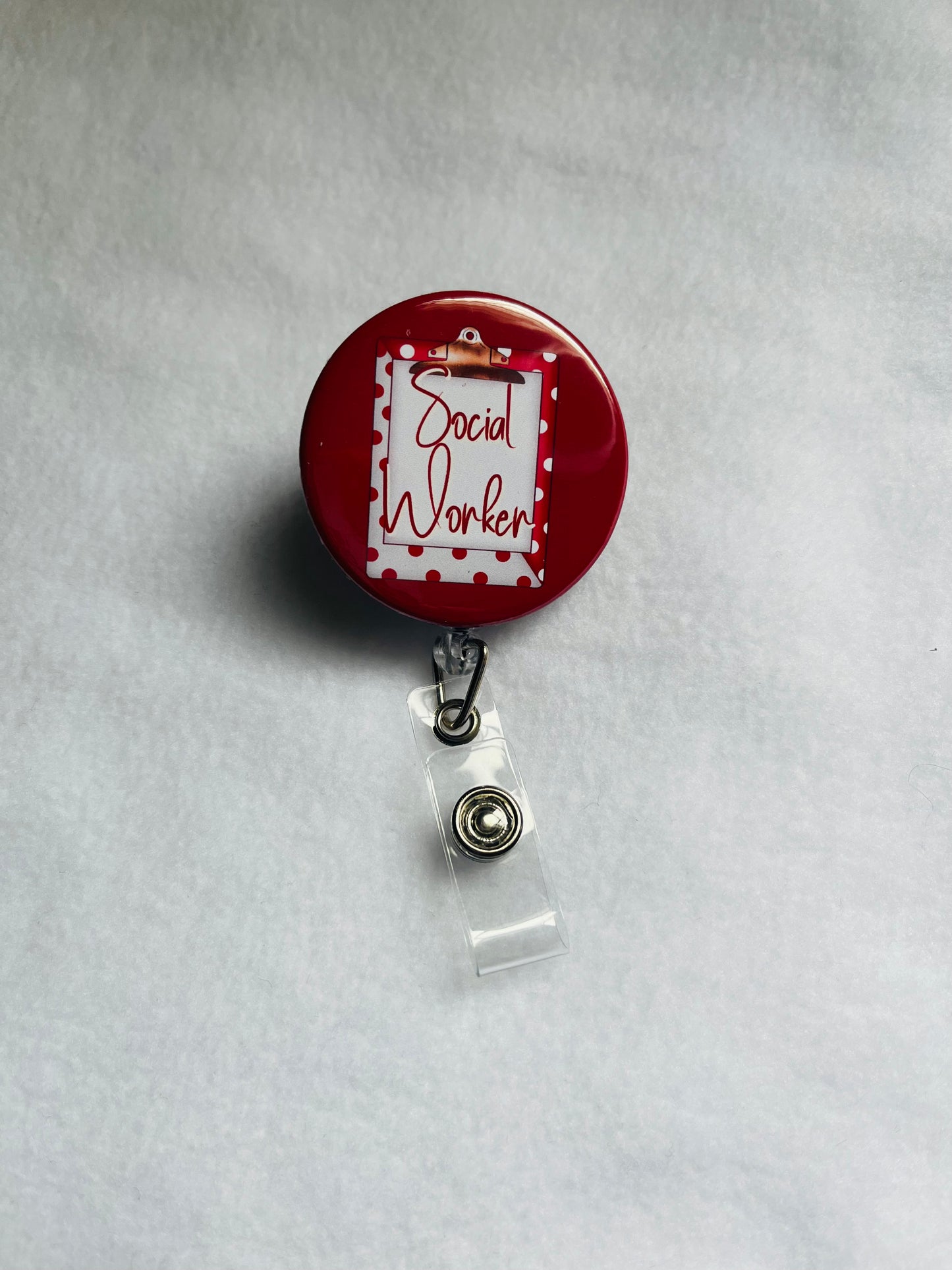 Social worker badge reel