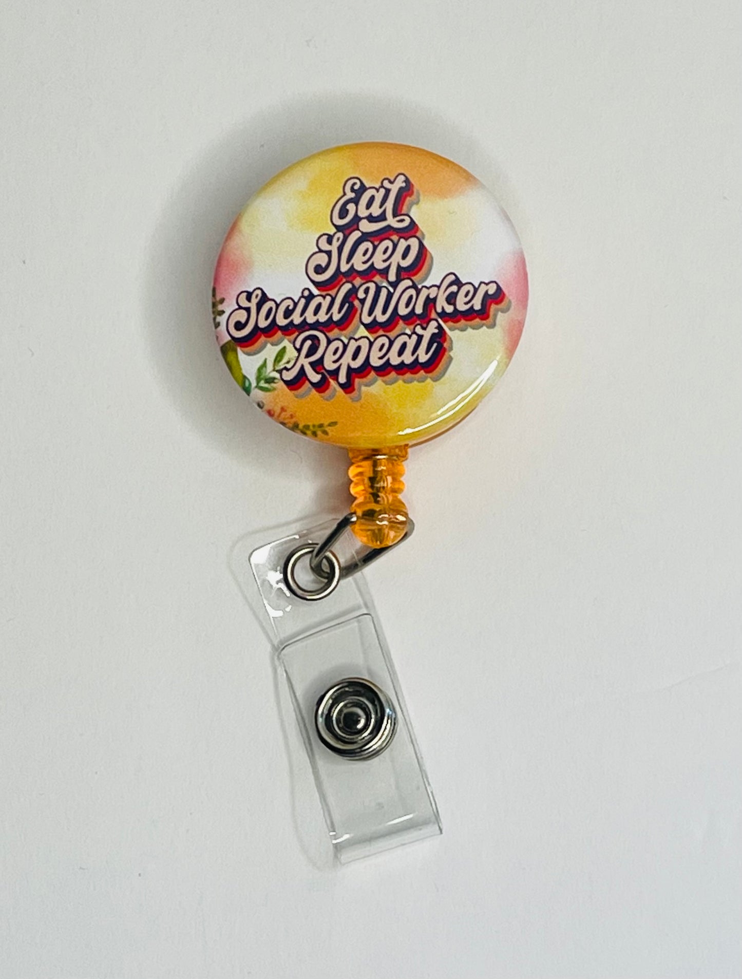 Social worker badge reel