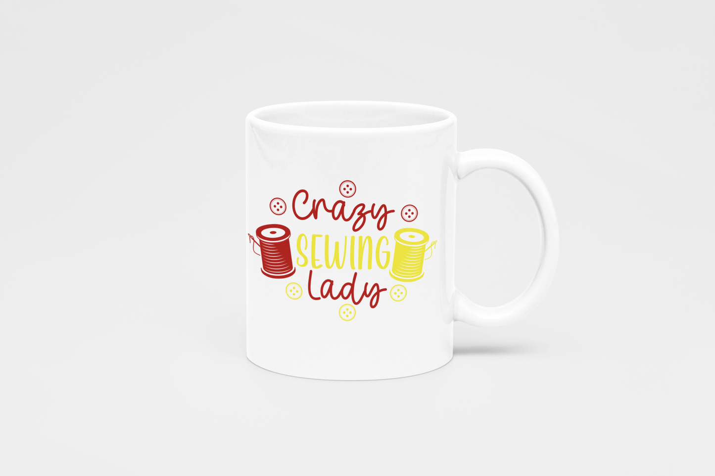 Sewing themed mugs