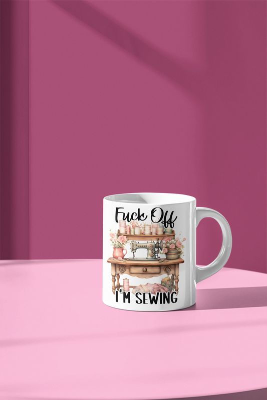 Sewing themed mugs