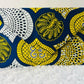 Yellow and blue Ankara clutch